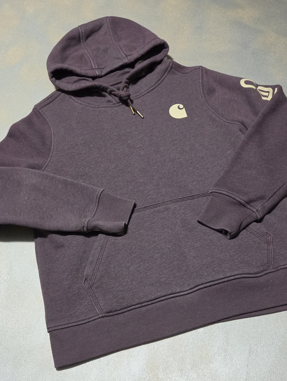 Carhartt Dark Purple Logo Pullover Hoodie NWOTS..